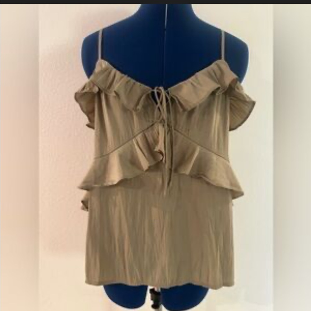 Universal Thread Green  Ruffle Spaghetti Strap Top - Picture 2 of 6